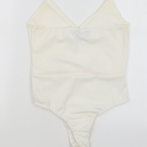 Pretty Little Thing Womens White   Bodysuit One-Piece Size 8