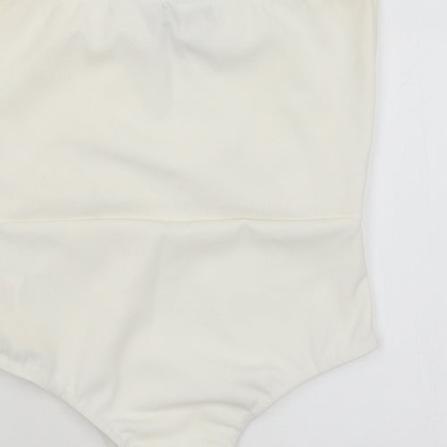 Pretty Little Thing Womens White   Bodysuit One-Piece Size 8