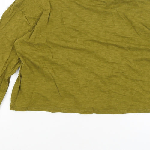 Topshop Womens Green   Cropped T-Shirt Size 10