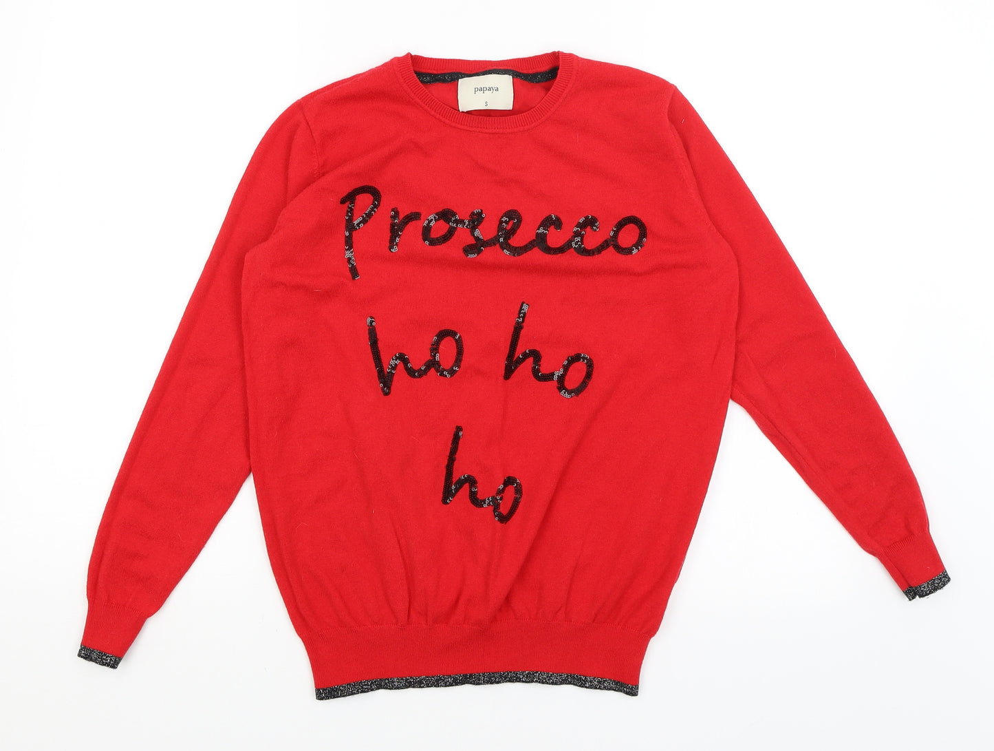 Papaya Womens Red   Pullover Jumper Size S