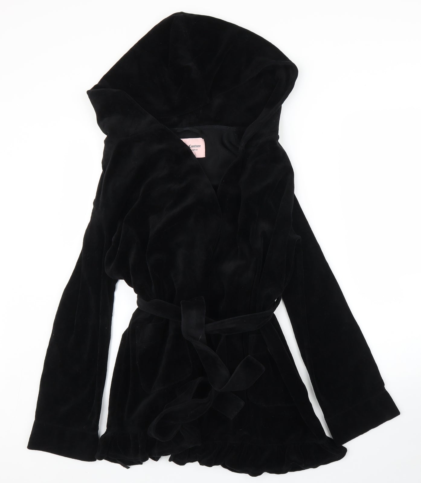 Juicy C Womens Black Solid  Capri Robe Size S