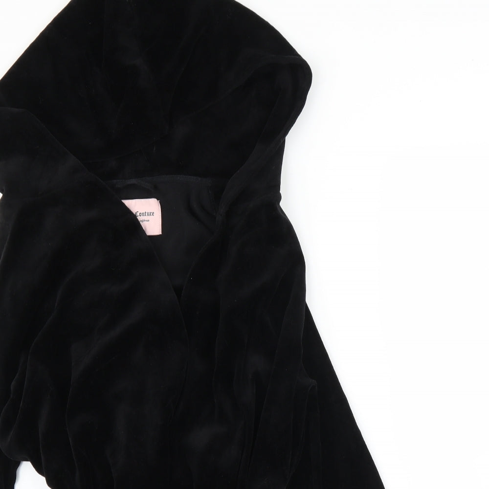 Juicy C Womens Black Solid  Capri Robe Size S