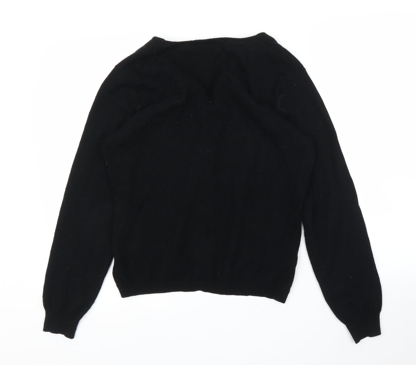 Woolov Womens Black   Cardigan Jumper Size L