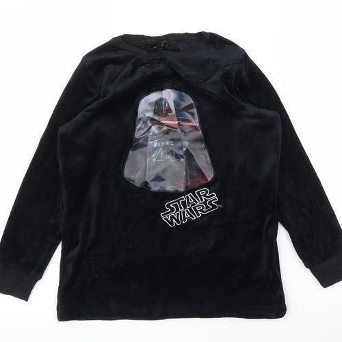Matalan Boys Black  Velvet Pullover Jumper Size 11 Years  - Star Wars
