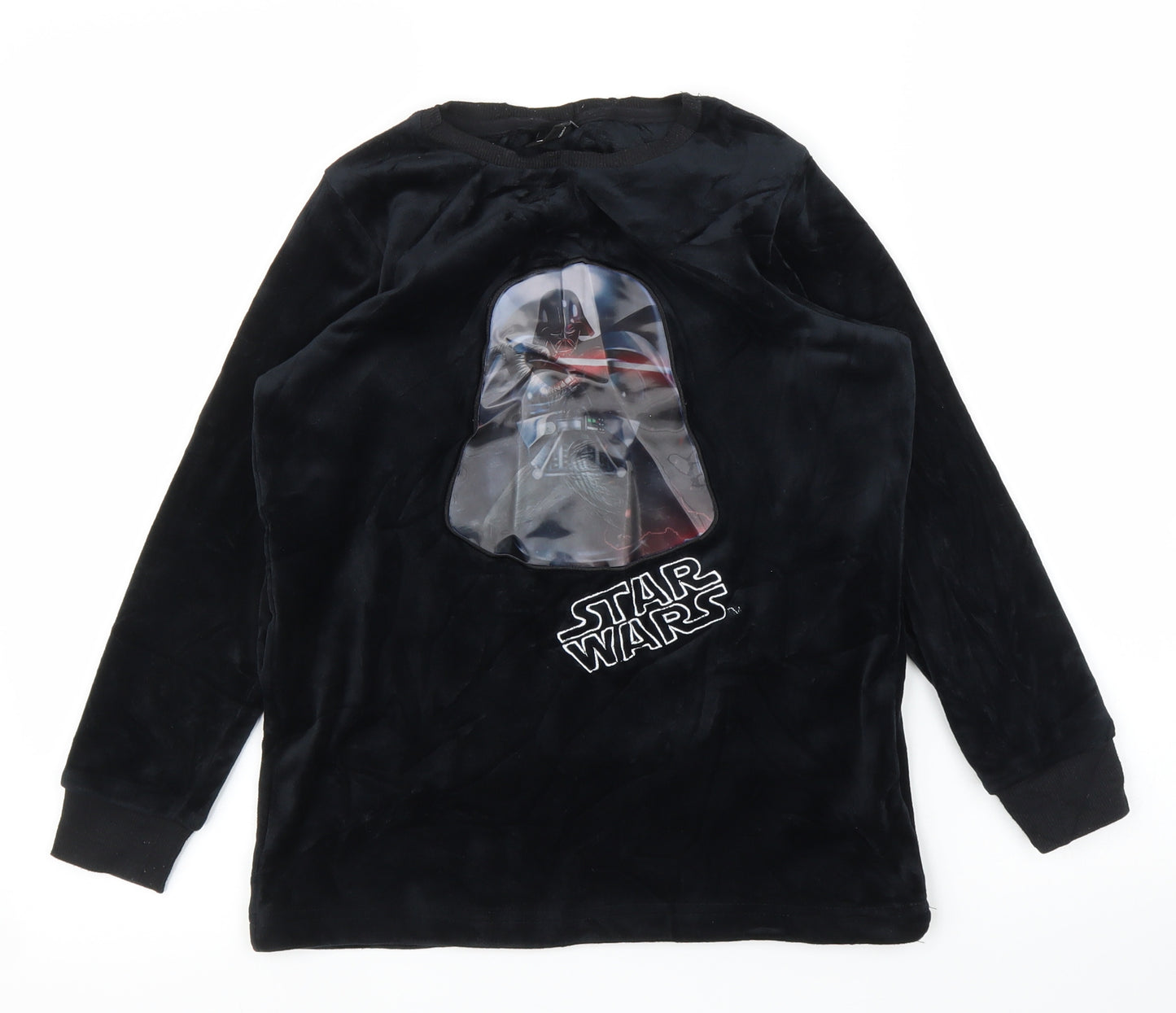Matalan Boys Black  Velvet Pullover Jumper Size 11 Years  - Star Wars