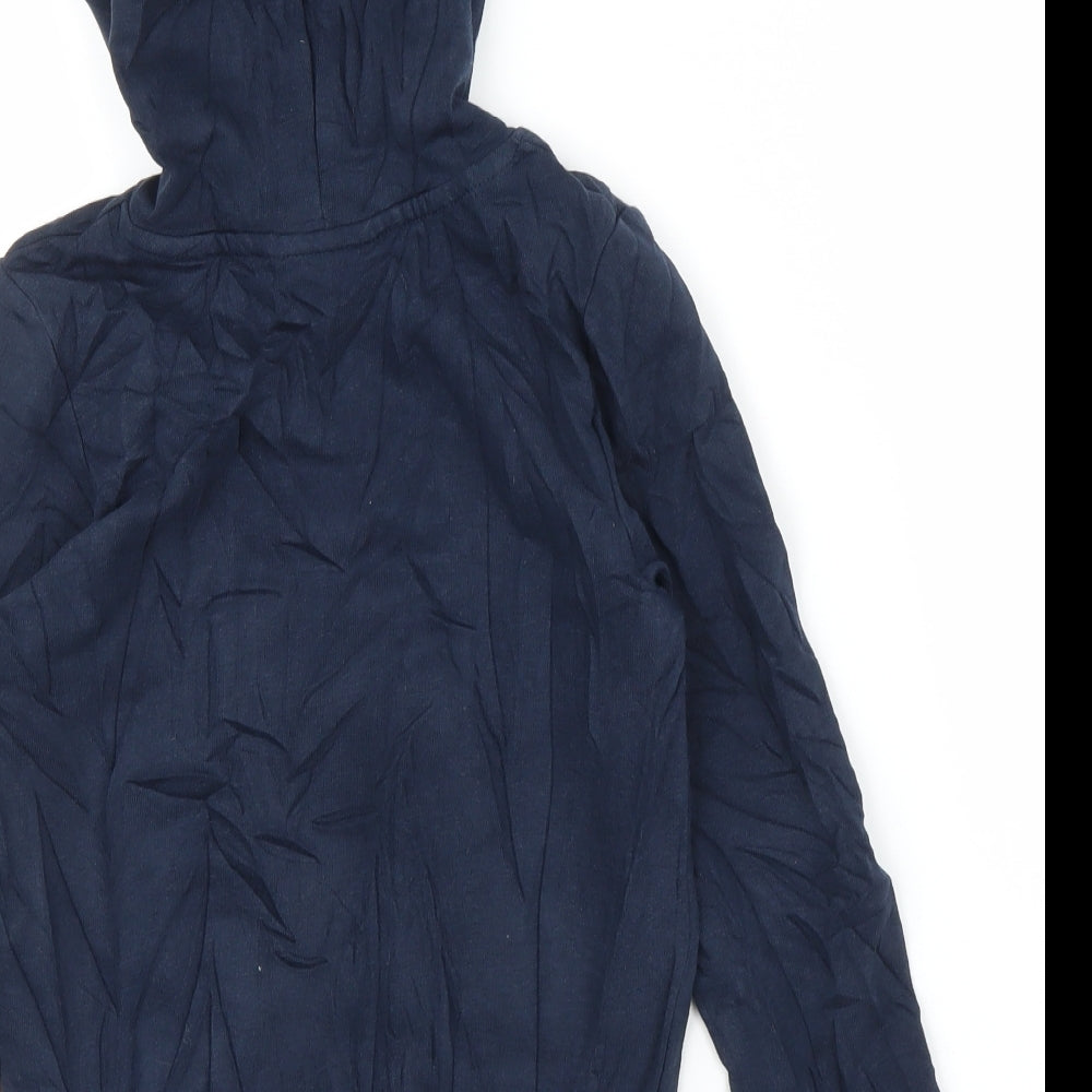 H&M Girls Blue   Pullover Hoodie Size 7 Years  - Rainbow