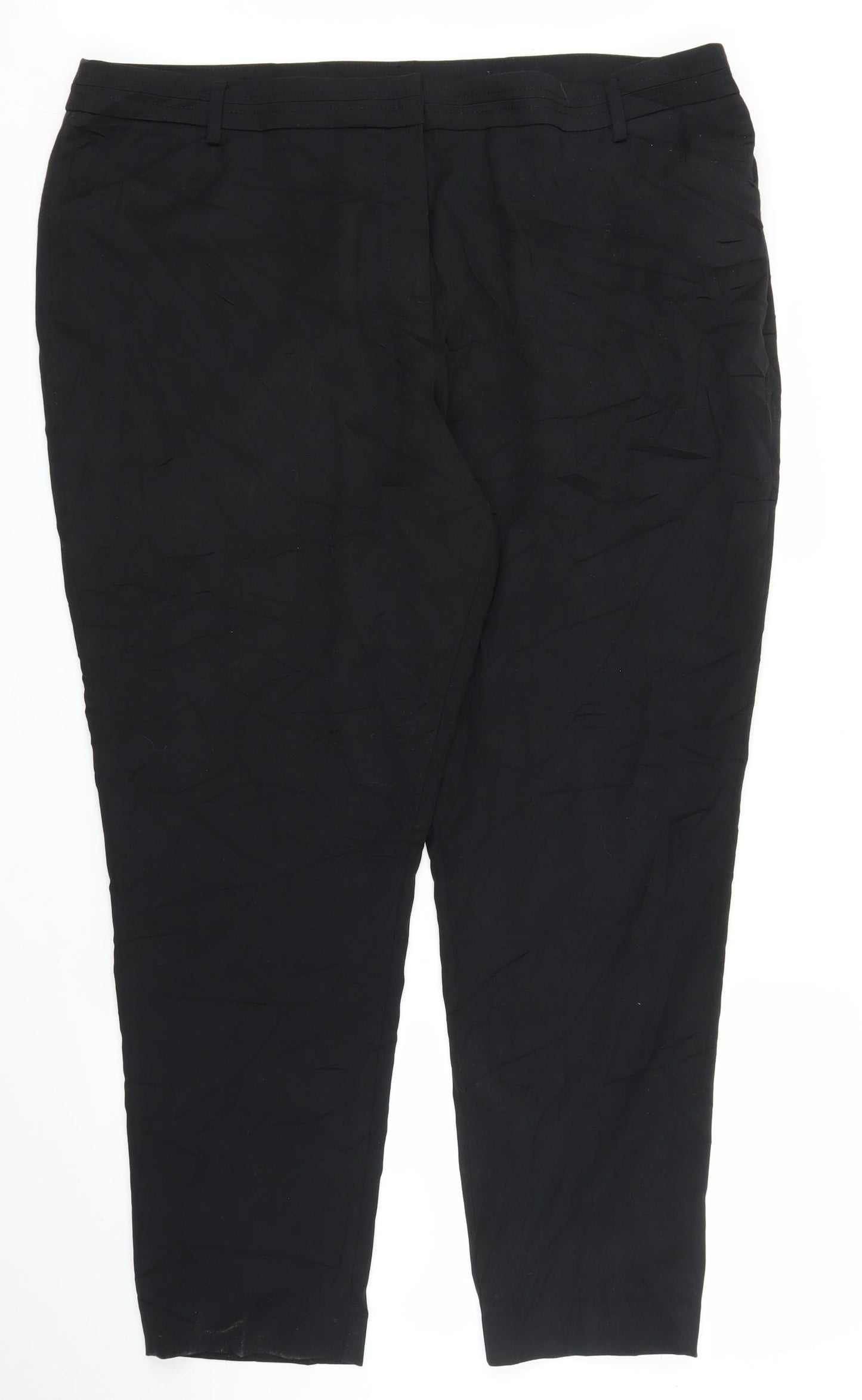TU Womens Black   Capri Trousers Size 20 L25 in