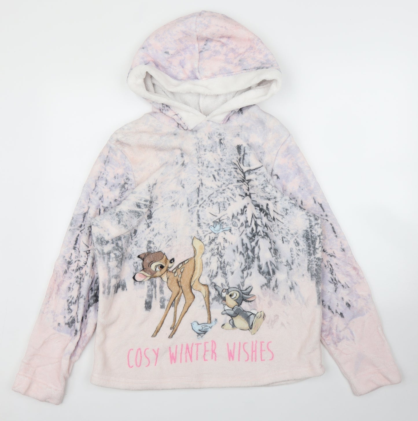 George Womens Pink Solid  Top Pyjama Top Size 16  - Disney, Bambi