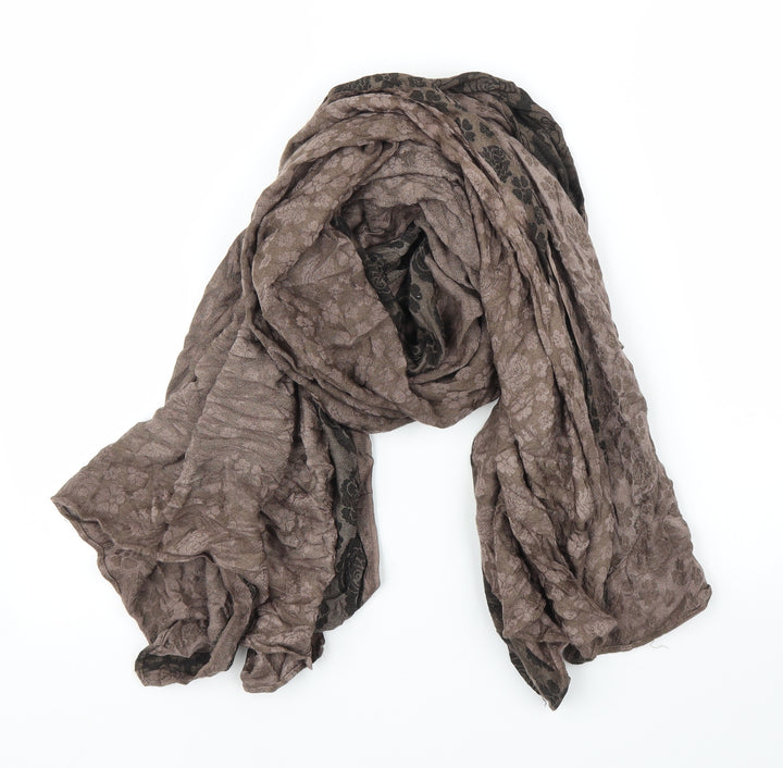 prew Unisex Brown Floral Shawl/Wrap