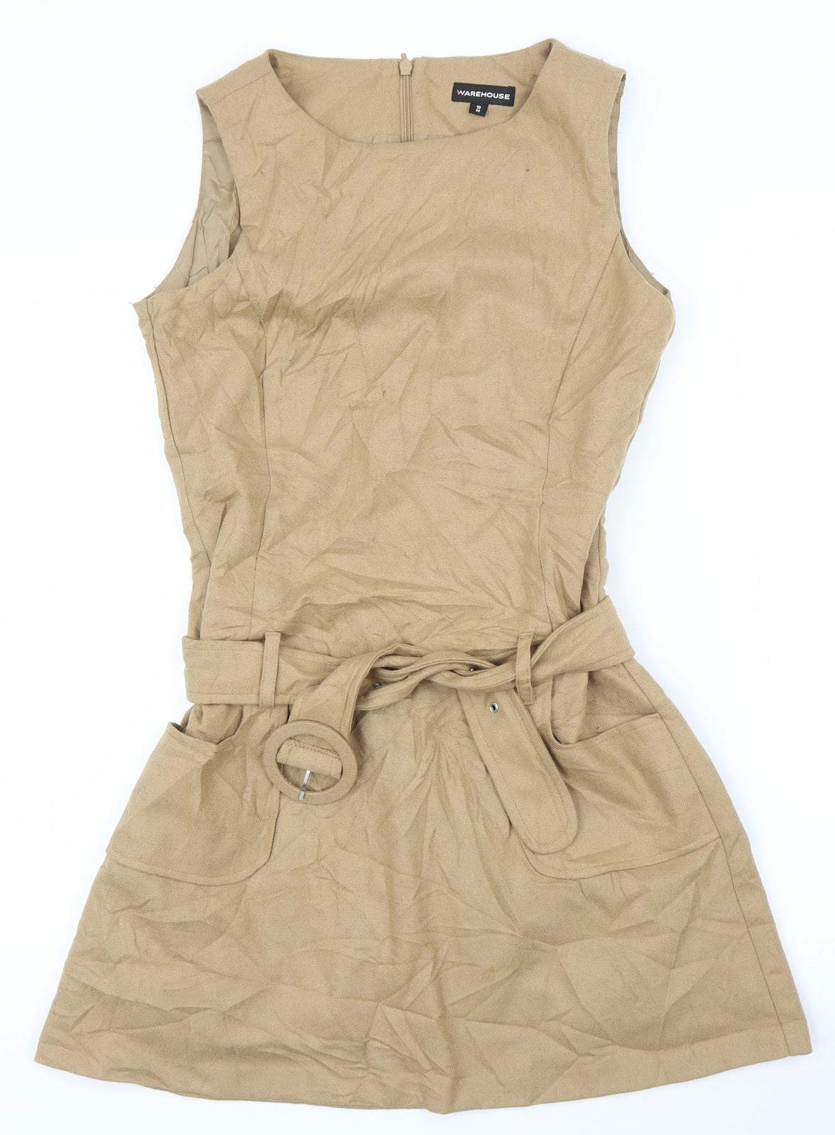 Warehouse Womens Beige   A-Line  Size 10