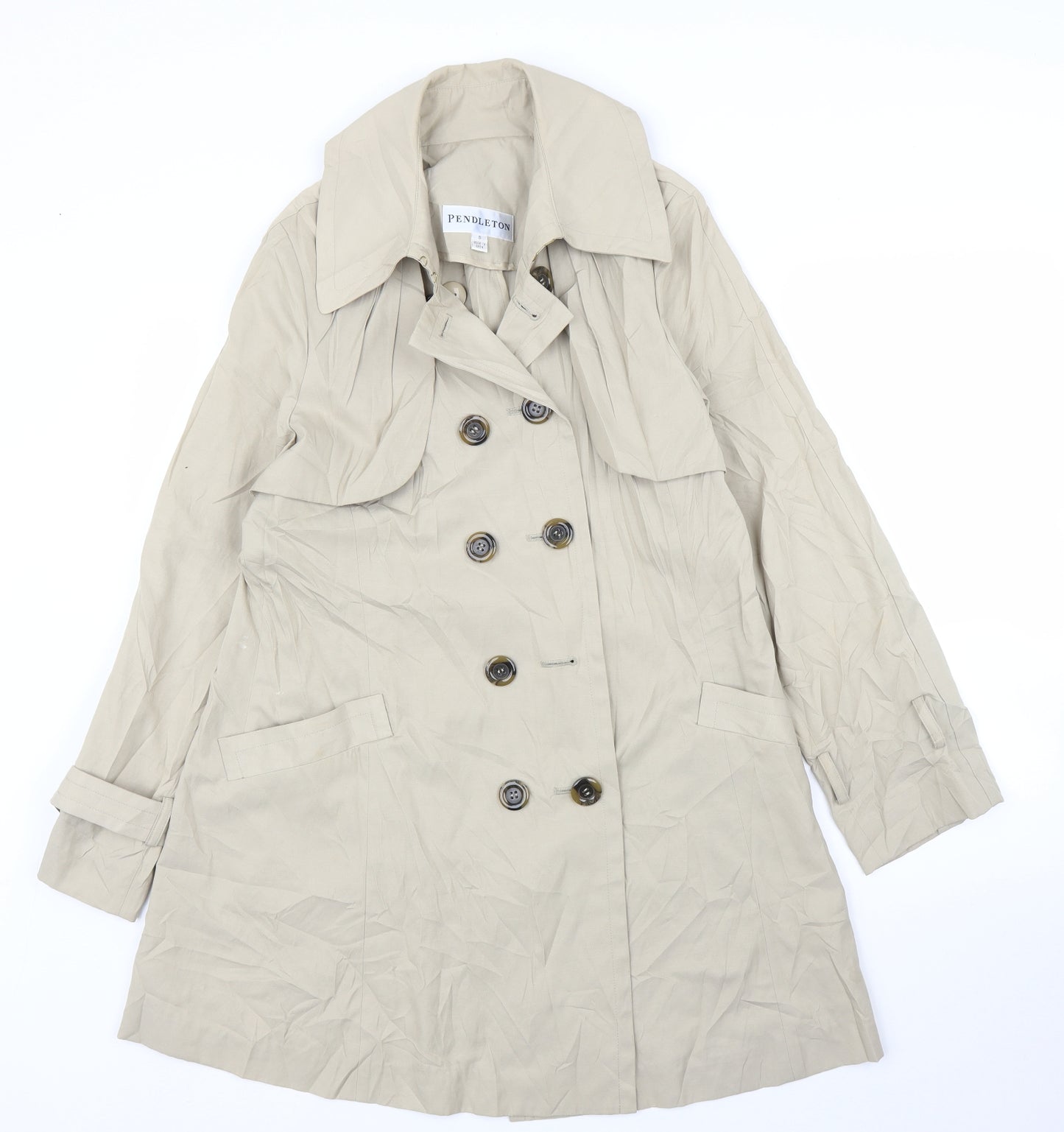 Pendle Mens Beige   Trench Coat Coat Size S