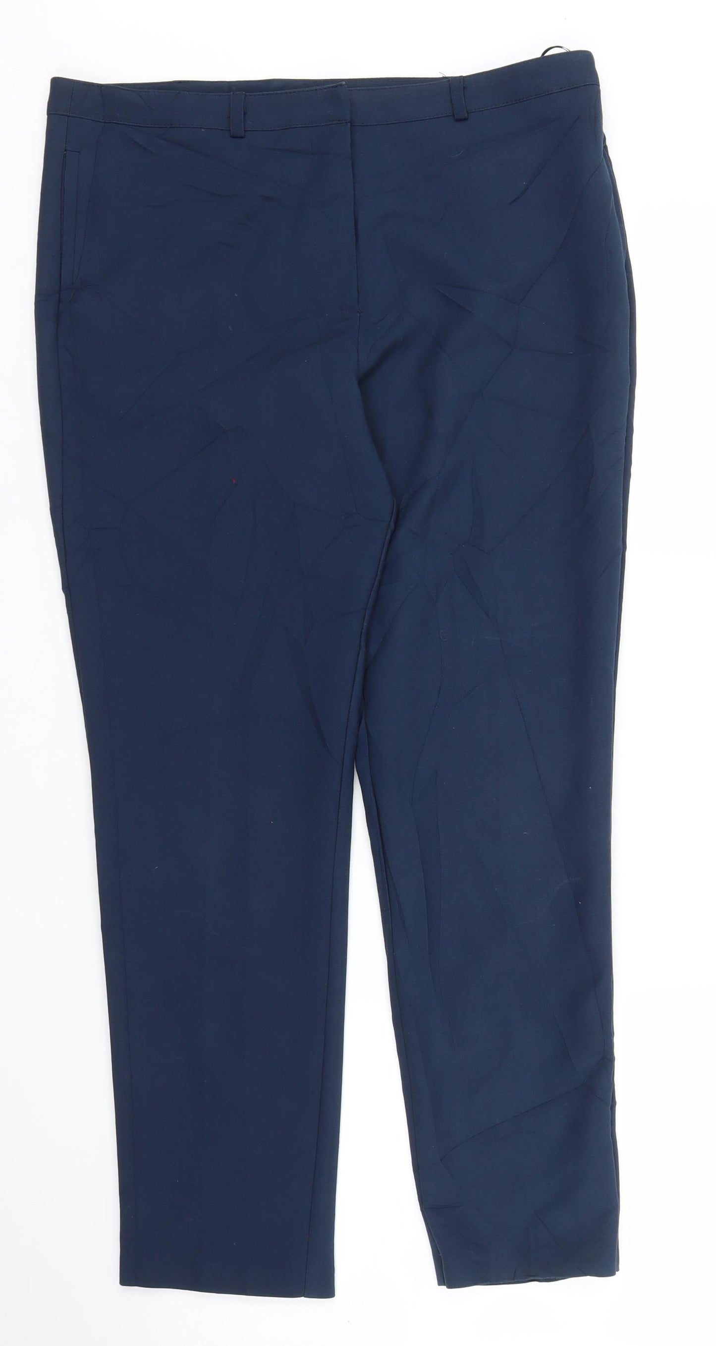 New Look Womens Blue   Pedal Pusher Trousers Size 14 L25 in