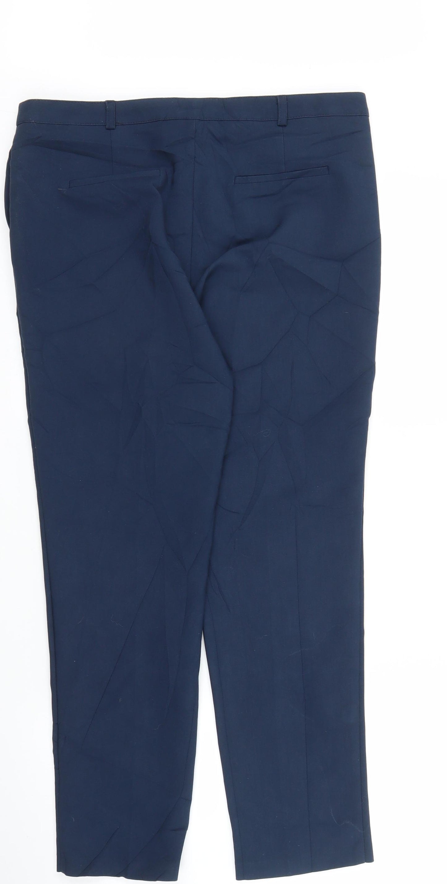 New Look Womens Blue   Pedal Pusher Trousers Size 14 L25 in