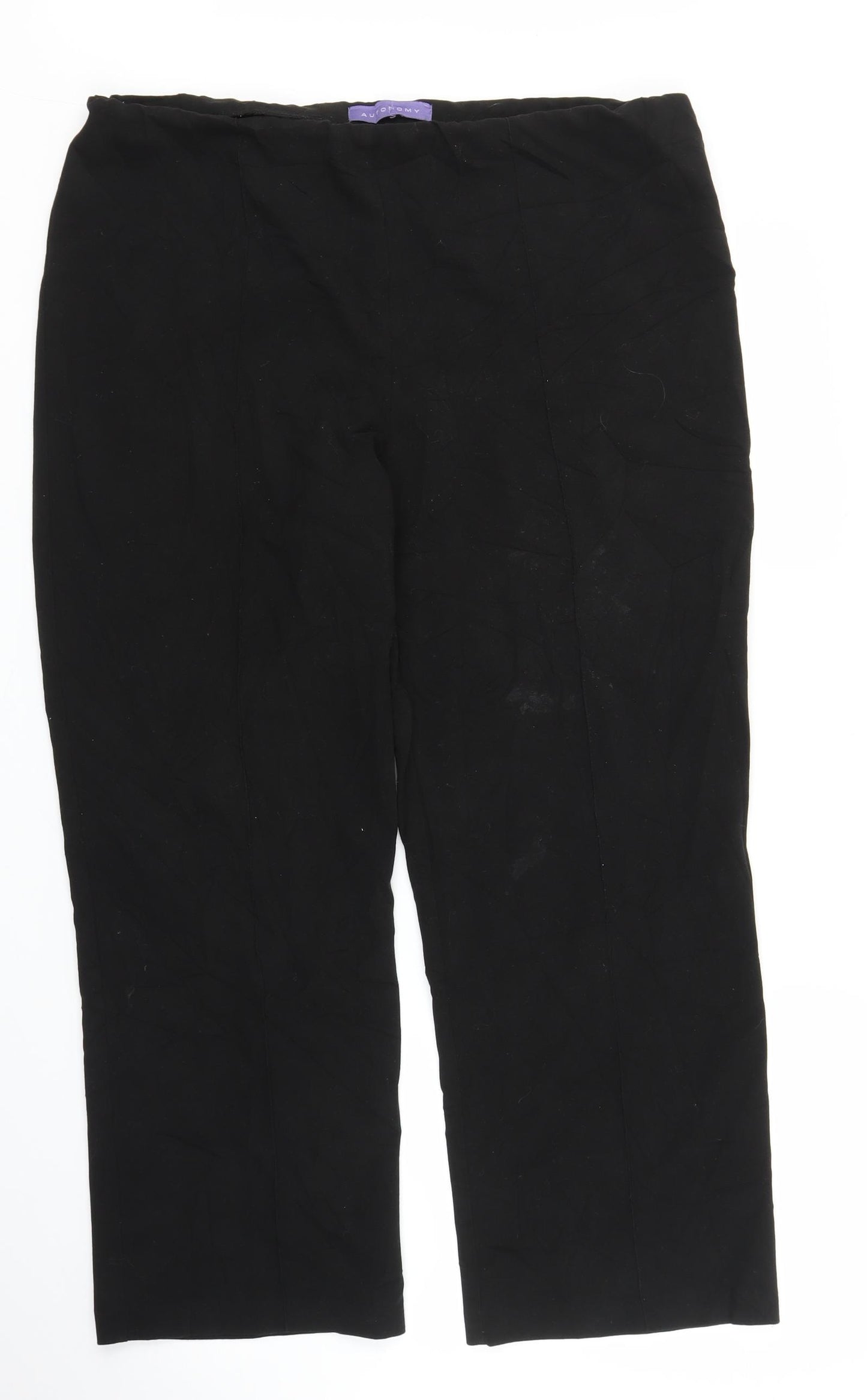 Auton Womens Black   Trousers  Size 16 L25 in