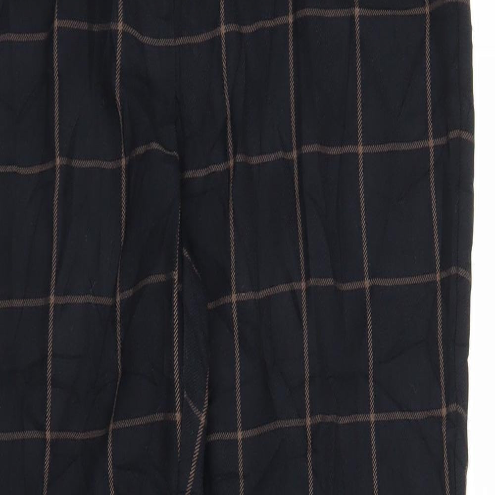 debe Womens Blue Check  Pedal Pusher Trousers Size 8 L25 in