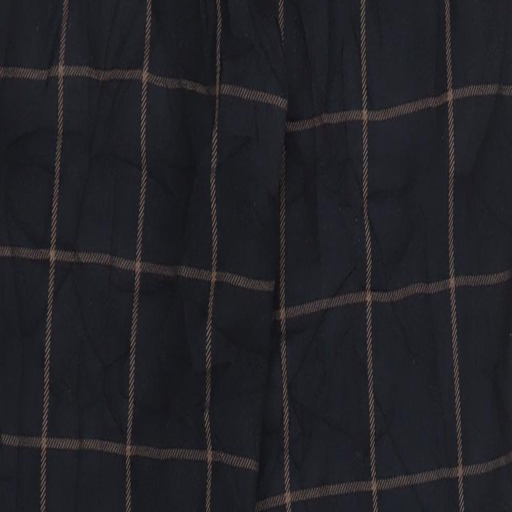 debe Womens Blue Check  Pedal Pusher Trousers Size 8 L25 in