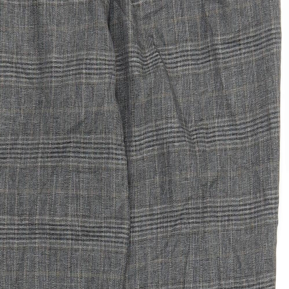Matalan Mens Grey Plaid  Trousers  Size 34 in L29 in