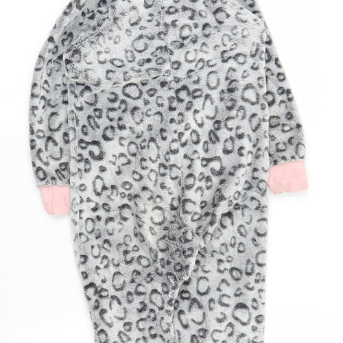 NEXT Girls Grey Animal Print  Capri One Piece Size 7 Years  - Leopard print