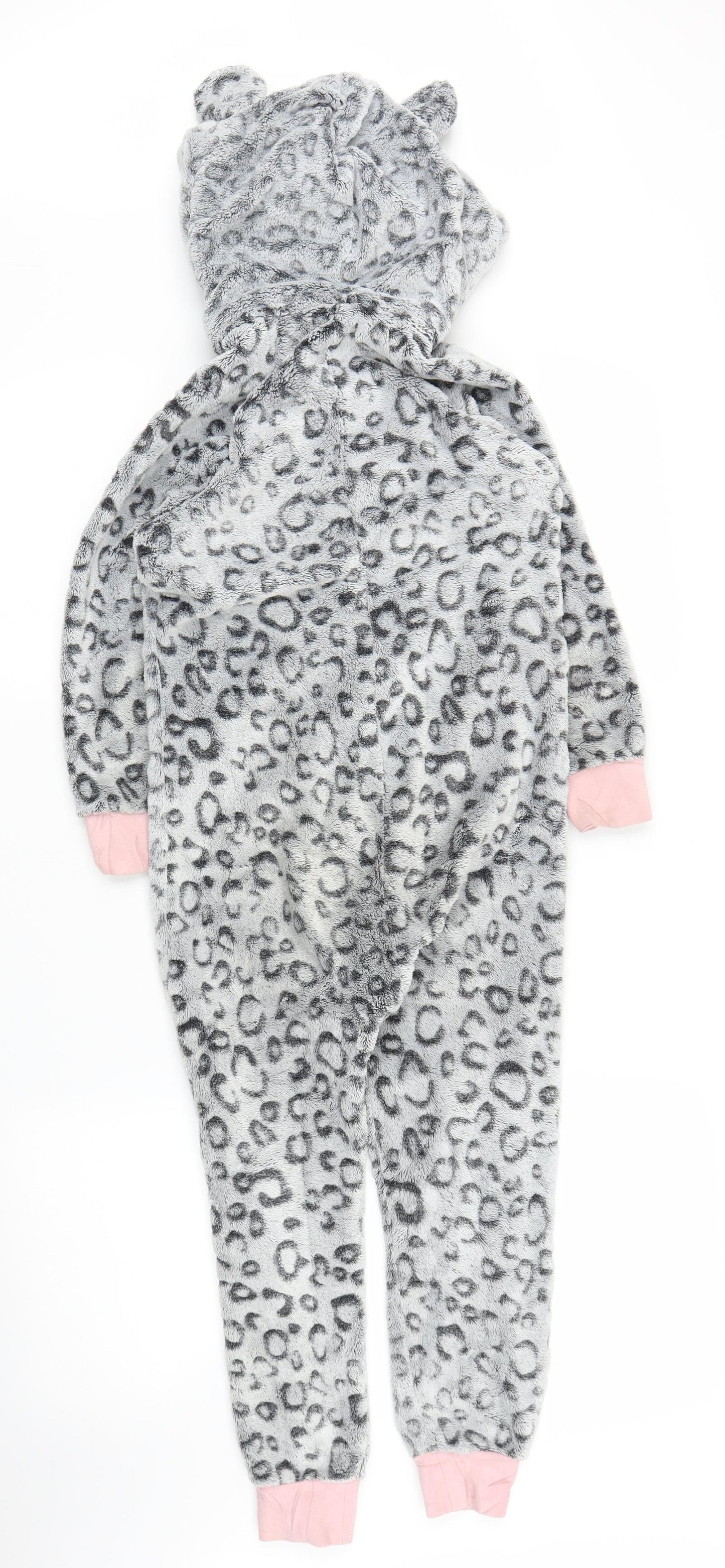 NEXT Girls Grey Animal Print  Capri One Piece Size 7 Years  - Leopard print