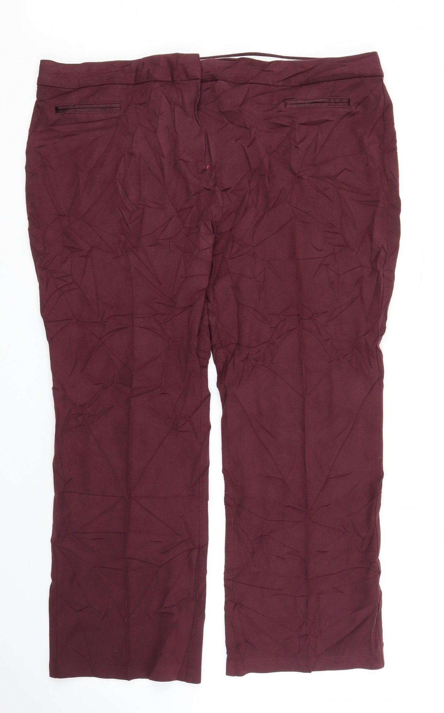 M&S Womens Purple   Capri Trousers Size 20 L26 in
