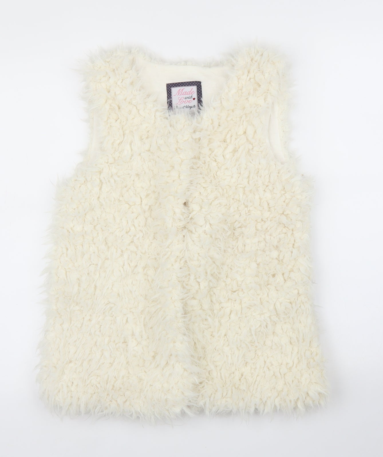 F&F Girls Ivory   Jacket Coatigan Size 12 Years