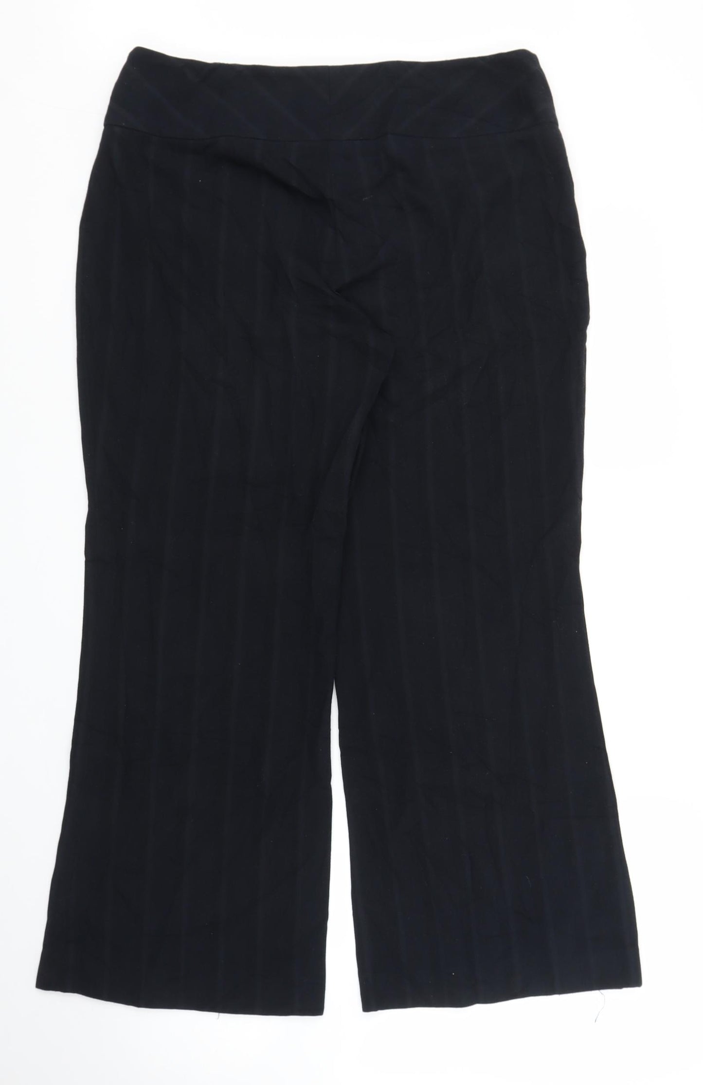 Lime Womens Blue Striped  Trousers  Size 14 L26 in