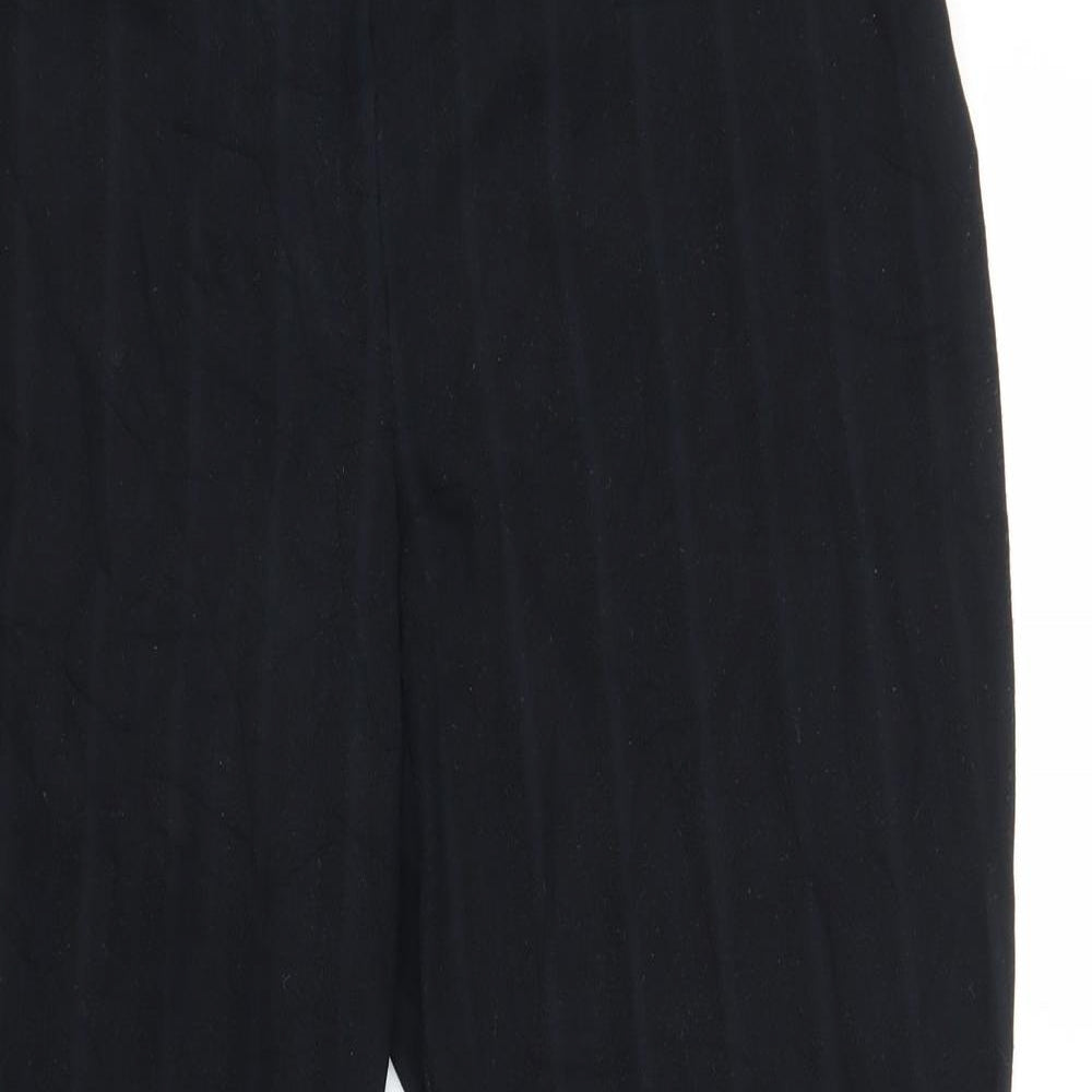 Lime Womens Blue Striped  Trousers  Size 14 L26 in