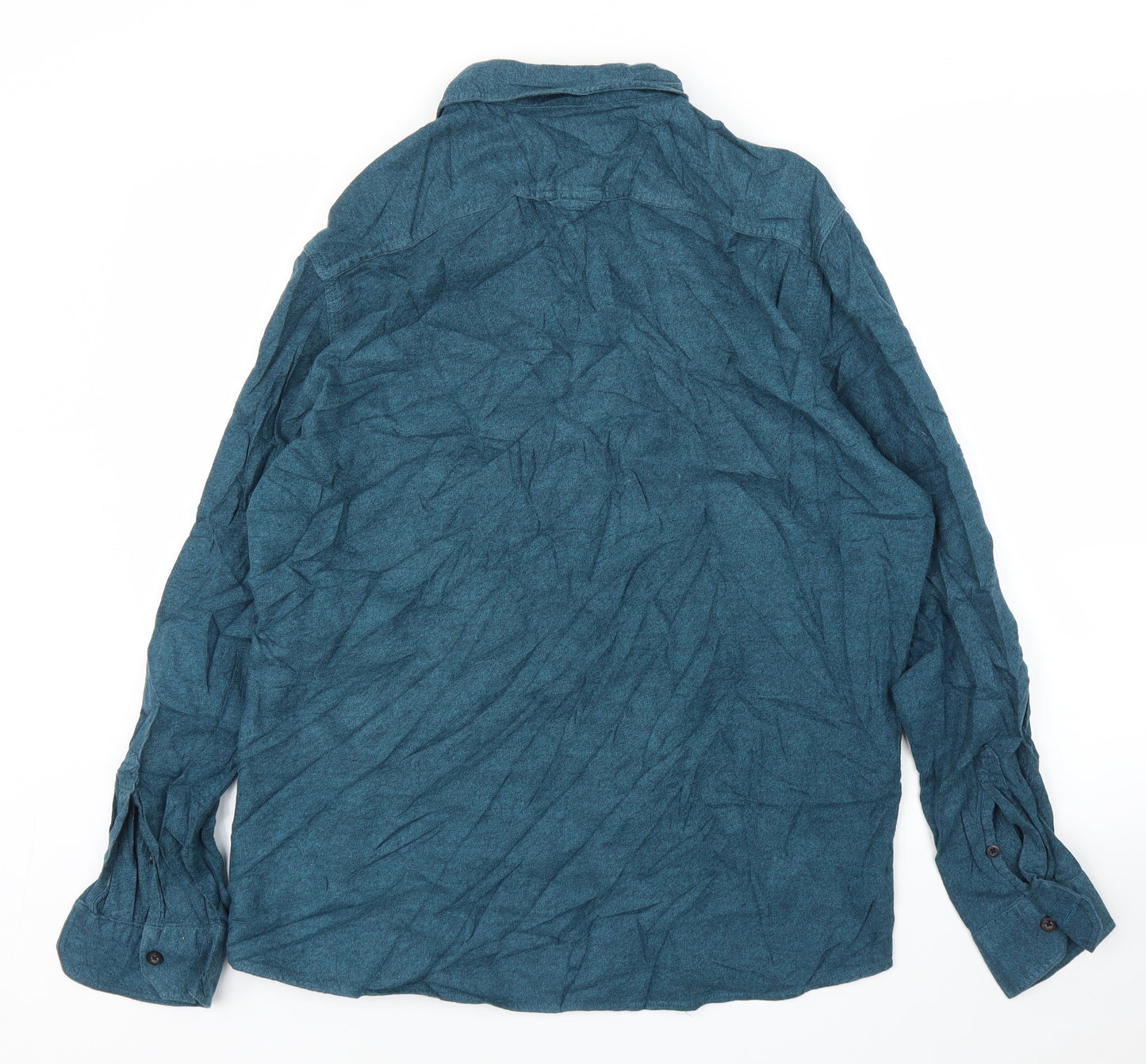 George Mens Blue    Button-Up Size L