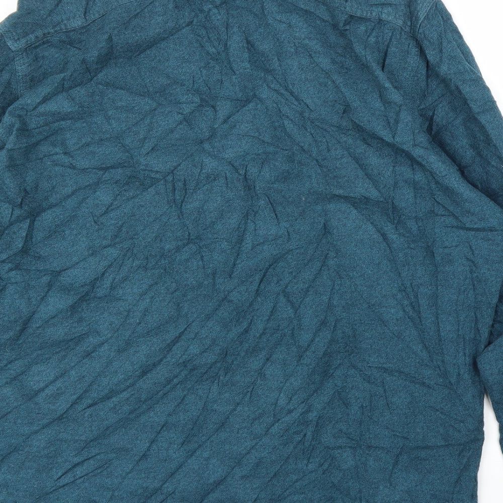 George Mens Blue    Button-Up Size L