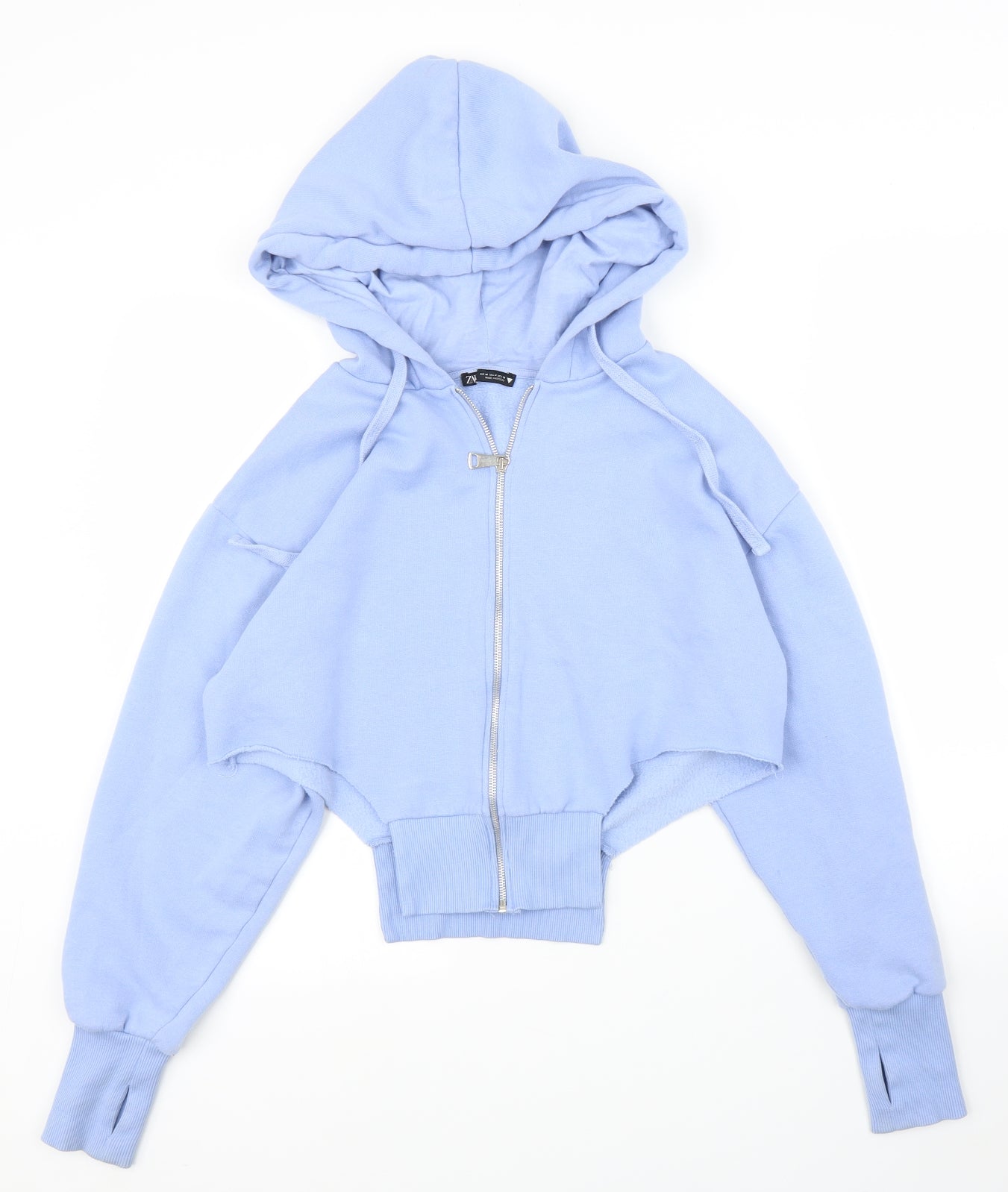Zara Womens Blue   Pullover Hoodie Size M