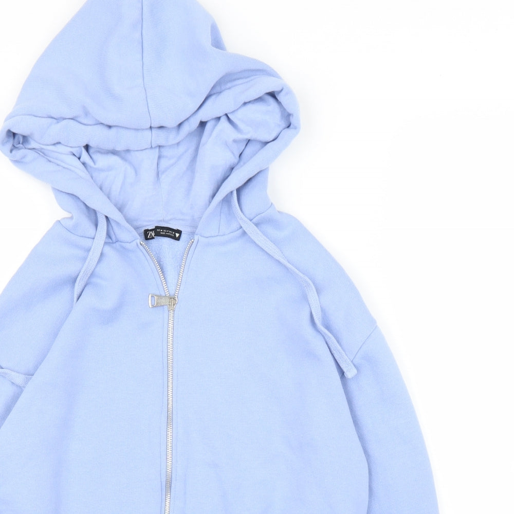 Zara Womens Blue   Pullover Hoodie Size M