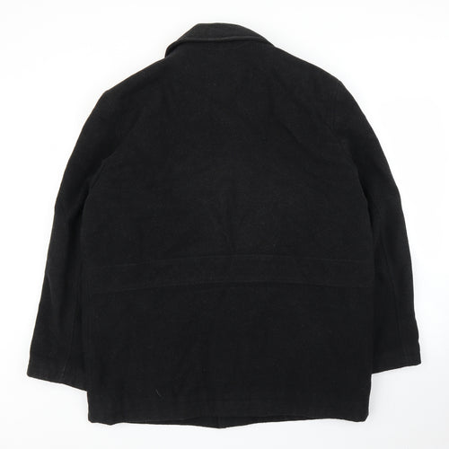 Tom English Mens Black   Overcoat Coat Size M