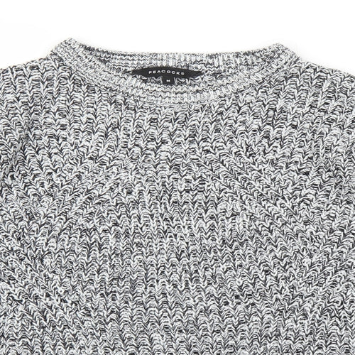 Peacocks Womens Grey   Pullover Jumper Size M