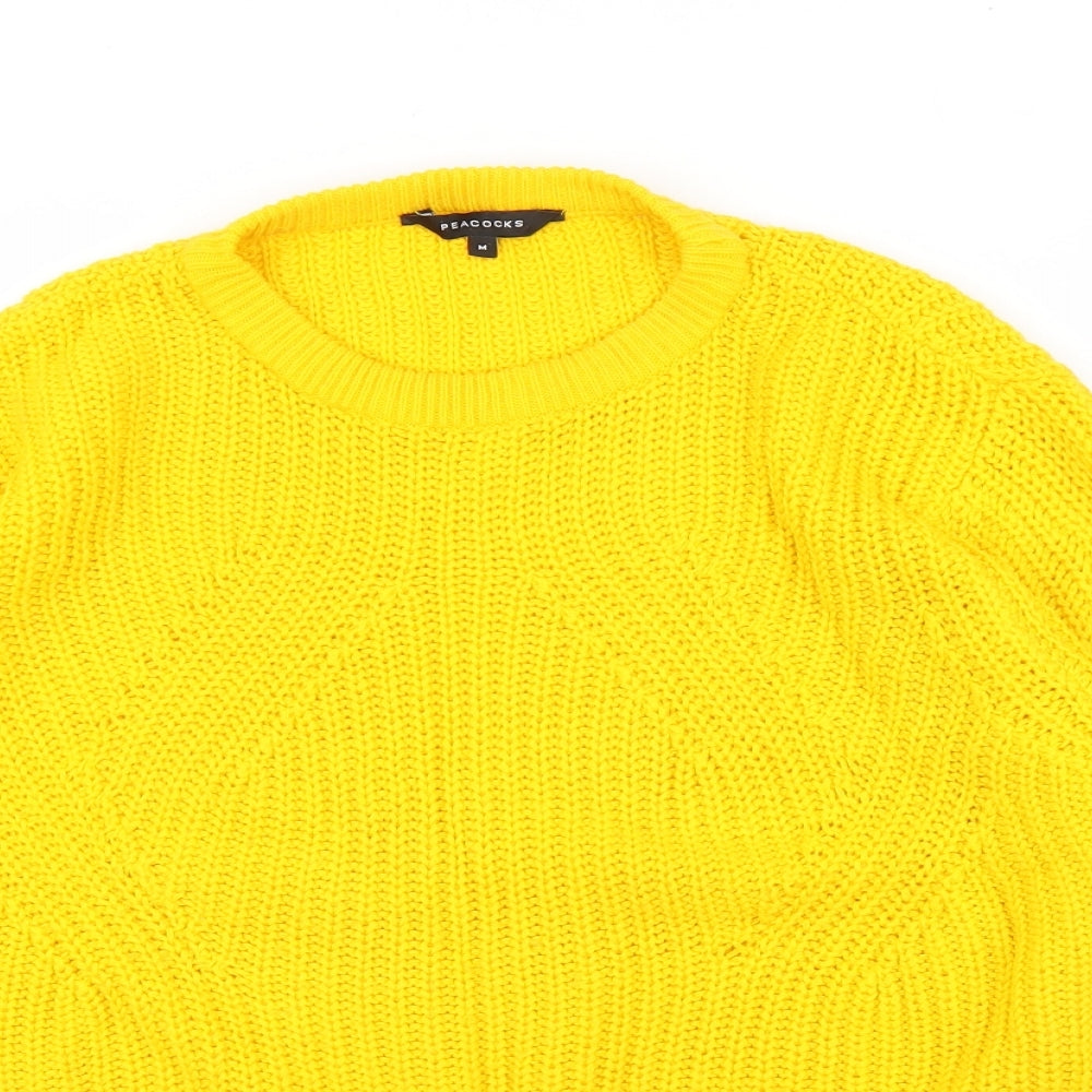 Peacocks Womens Yellow   Pullover Jumper Size M