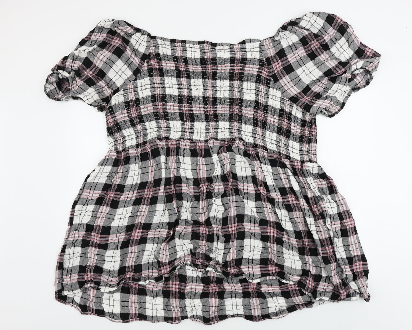 yours  Womens White Check  Basic Blouse Size 30