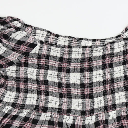 yours  Womens White Check  Basic Blouse Size 30