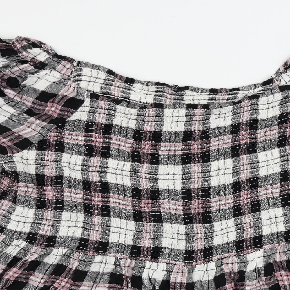 yours  Womens White Check  Basic Blouse Size 30