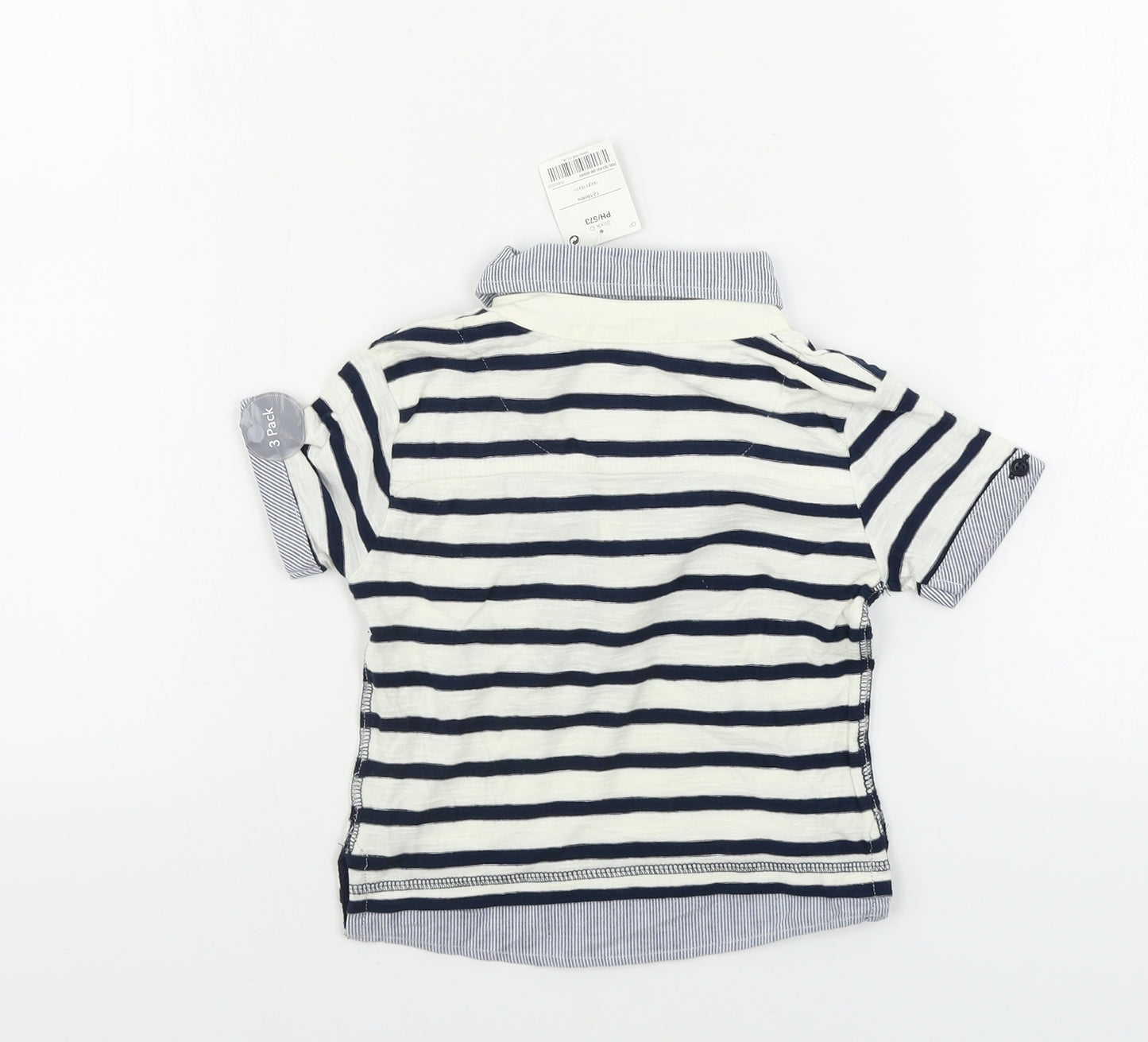 NEXT  Boys White Striped  Camisole Polo Size 12-18 Months