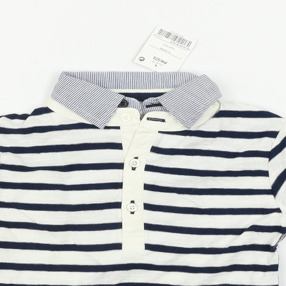 NEXT  Boys White Striped  Camisole Polo Size 12-18 Months