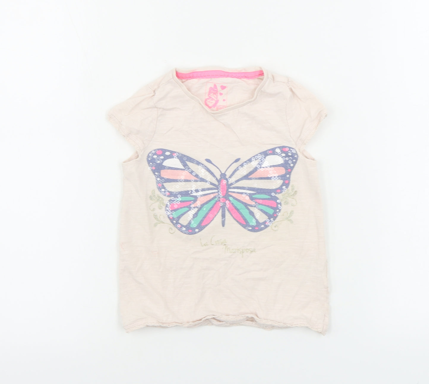 F&F  Girls Pink   Basic T-Shirt Size 4-5 Years