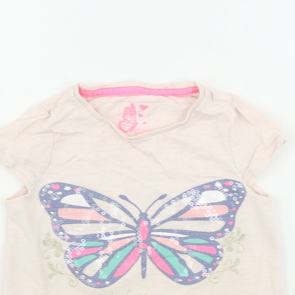 F&F  Girls Pink   Basic T-Shirt Size 4-5 Years