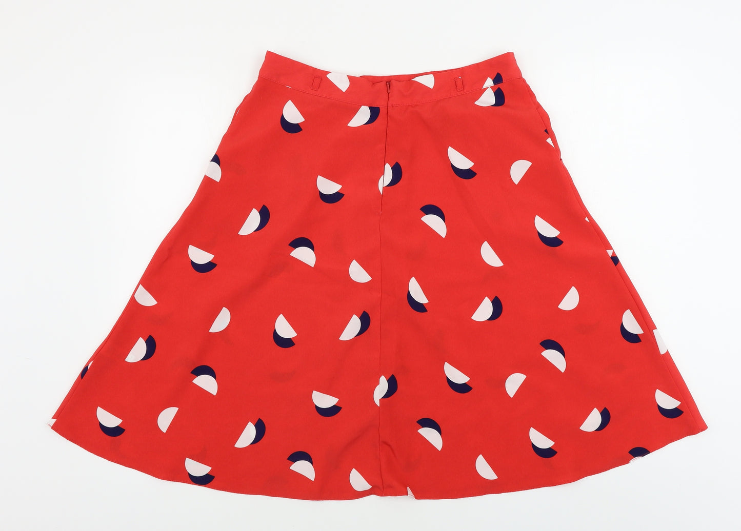 TU Womens Red Geometric  A-Line Skirt Size 12