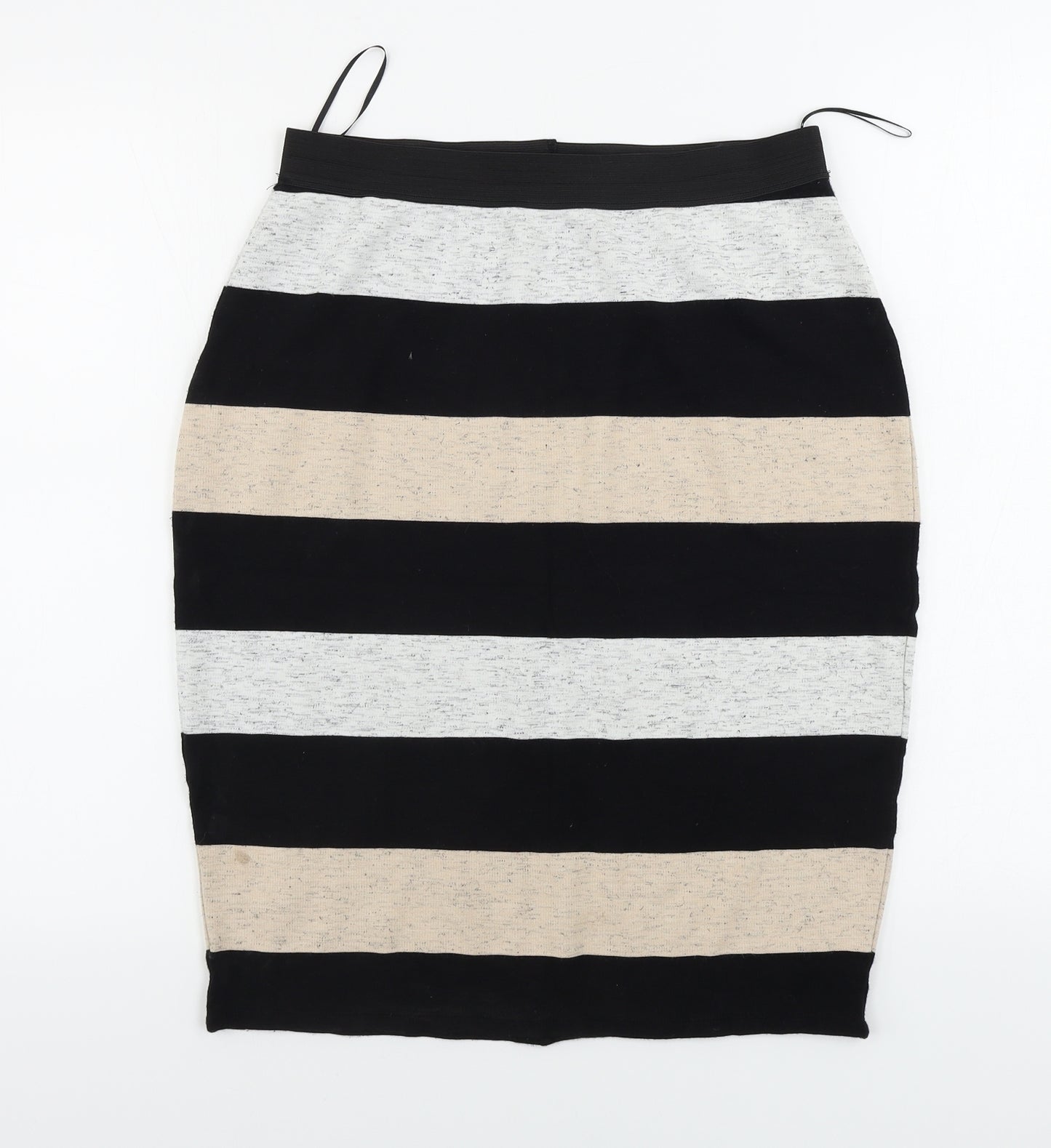 TU Womens Beige Striped  Bandage Skirt Size 16