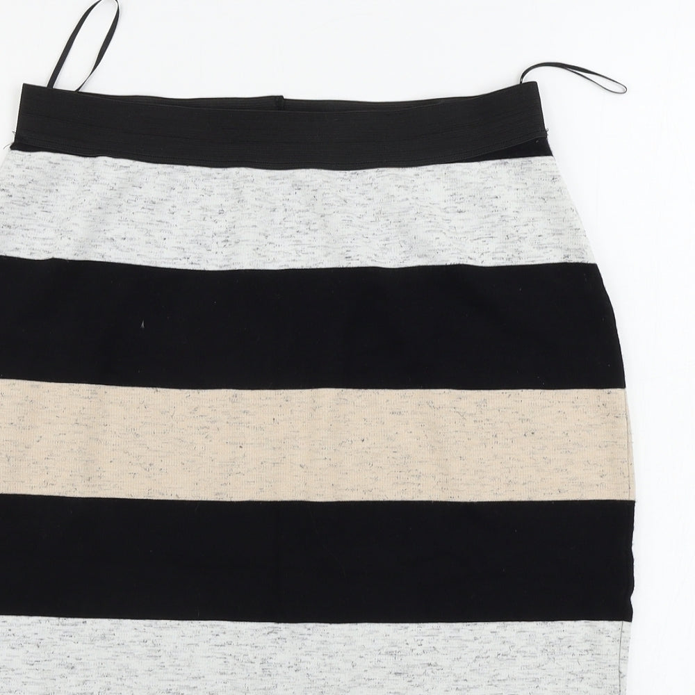 TU Womens Beige Striped  Bandage Skirt Size 16