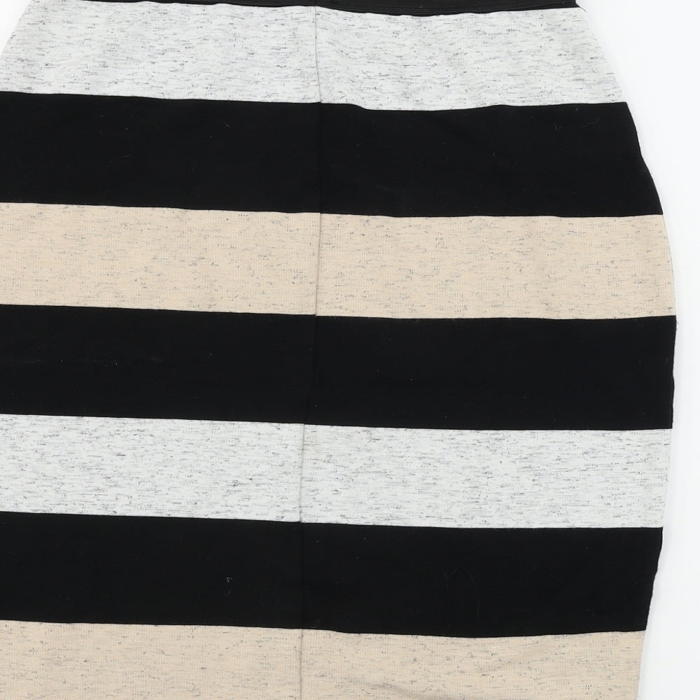 TU Womens Beige Striped  Bandage Skirt Size 16