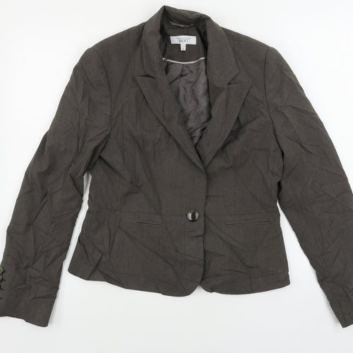 NEXT  Womens Grey Striped  Jacket Blazer Size 14