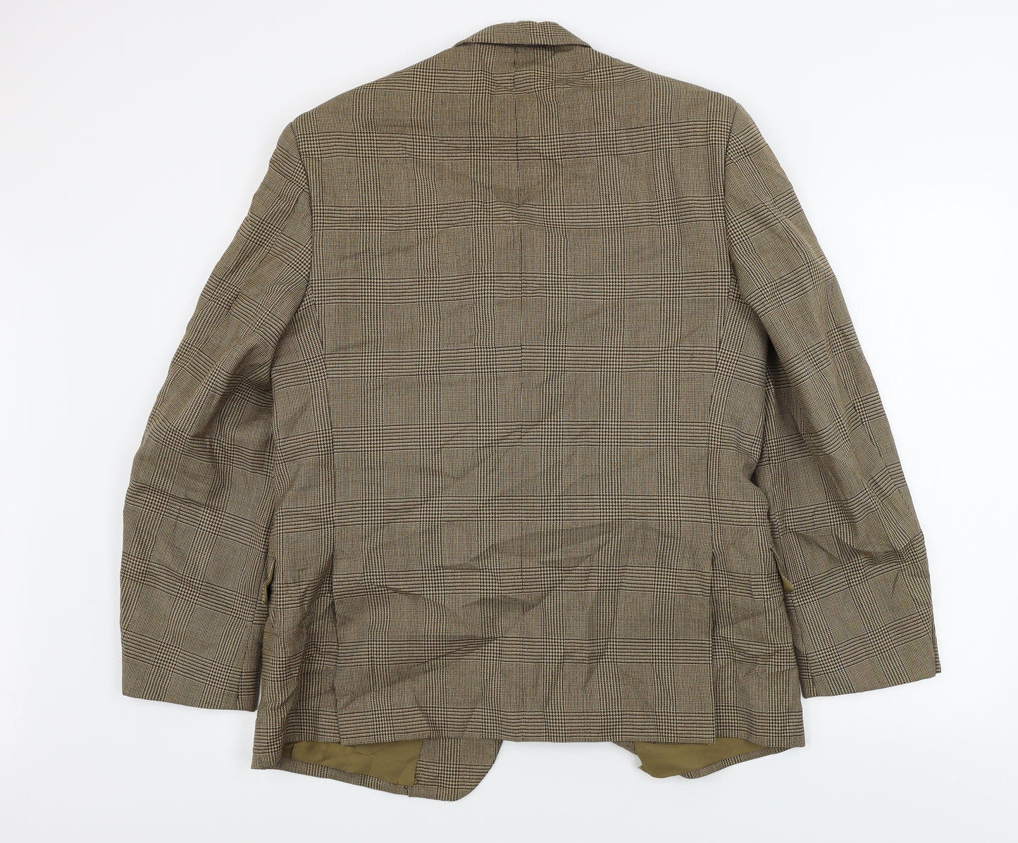 civil military tailor  Mens Brown Check  Jacket Blazer Size 38