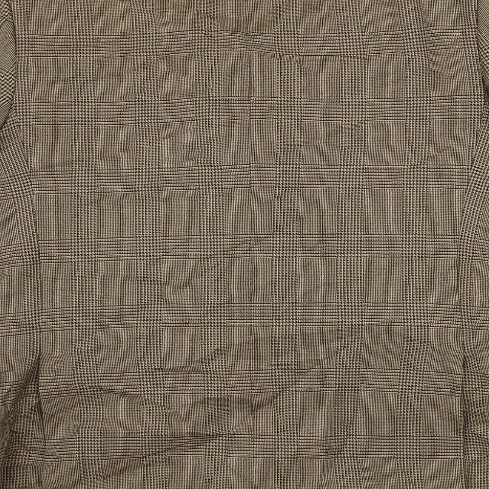 civil military tailor  Mens Brown Check  Jacket Blazer Size 38