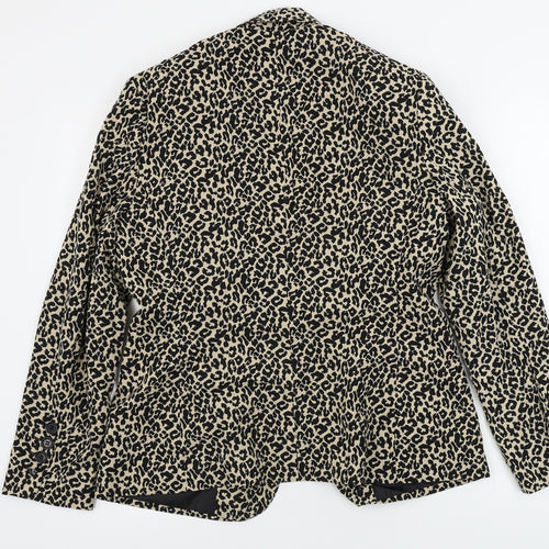Marks and Spencer  Womens Beige Animal Print  Jacket Blazer Size 14