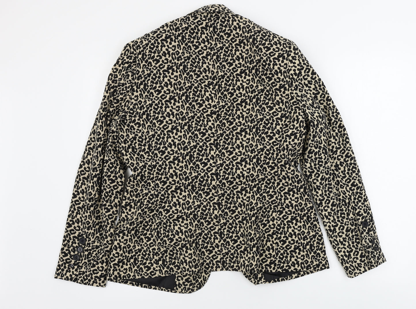 Marks and Spencer  Womens Beige Animal Print  Jacket Blazer Size 14